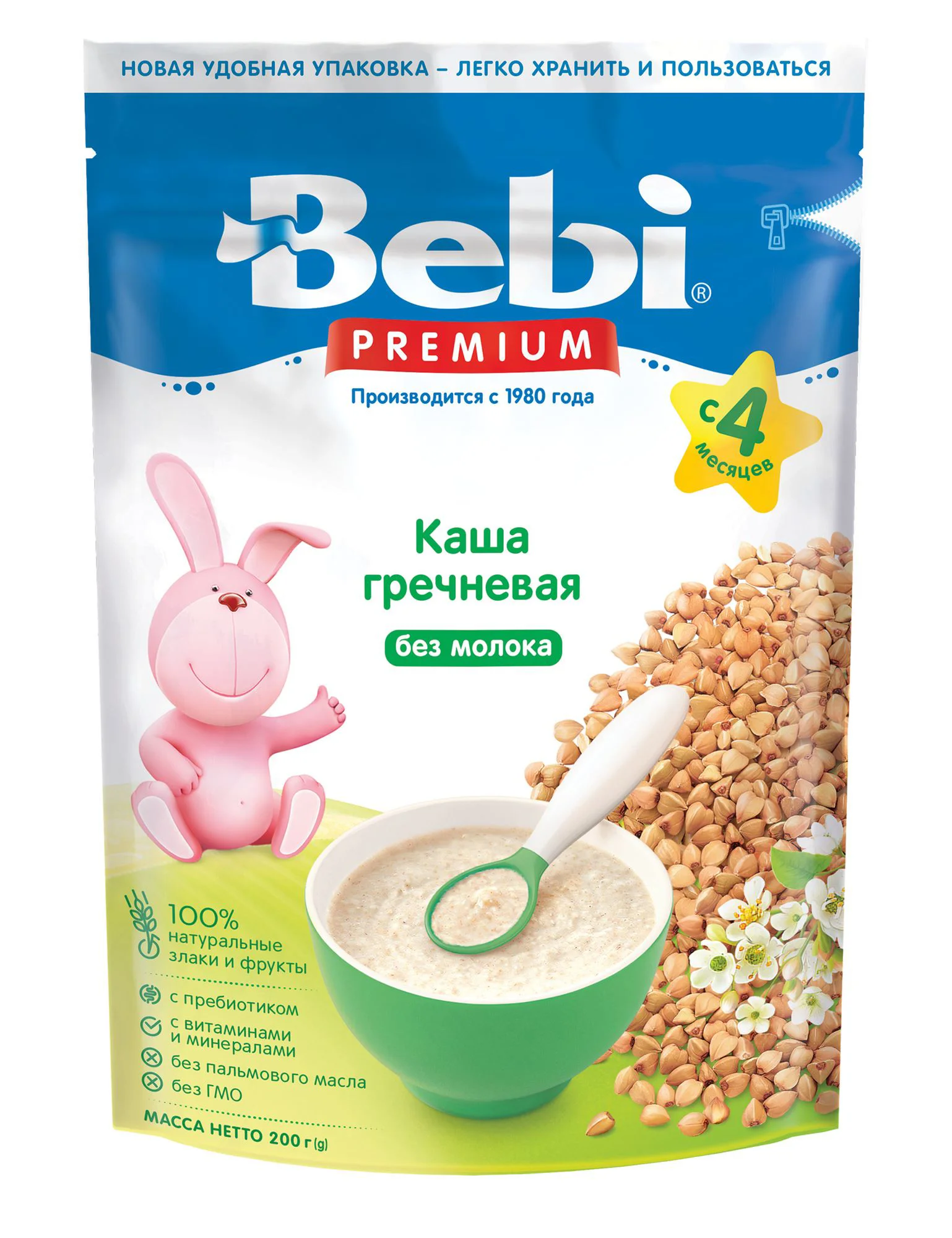 Bebi Premium “Каша безмолочная гречневая” 200 г (с 4 месяцев)