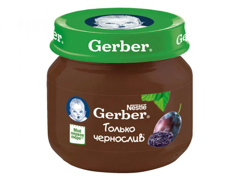Gerber пюре фруктовое “Чернослив” 80 г (с 4 месяцев)