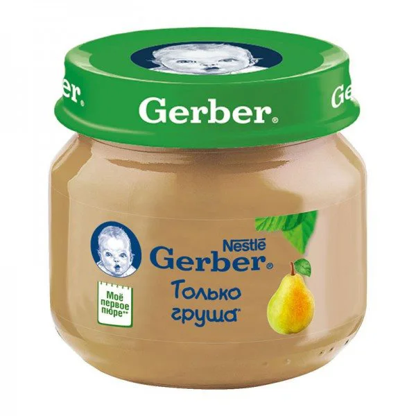 Gerber пюре фруктовое “Груша Вильямс” 80 г (с 4 месяцев)