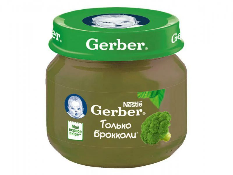 Gerber пюре овощное “Брокколи” 80 г (с 4 месяцев)
