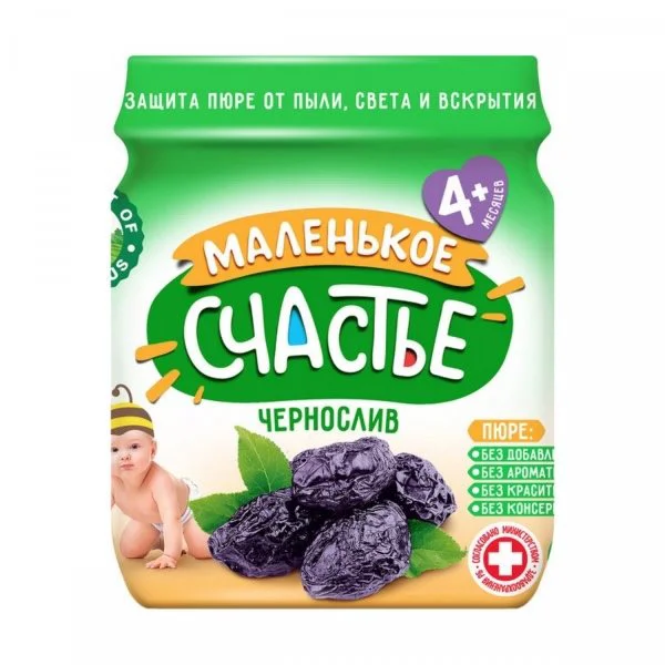 Маленькое счастье пюре «Чернослив» 80 г ( с 4 месяцев)