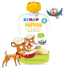 Hippis фруктовое пюре «Сюрприз» – яблоки, бананы 100 г (с 4 месяцев)