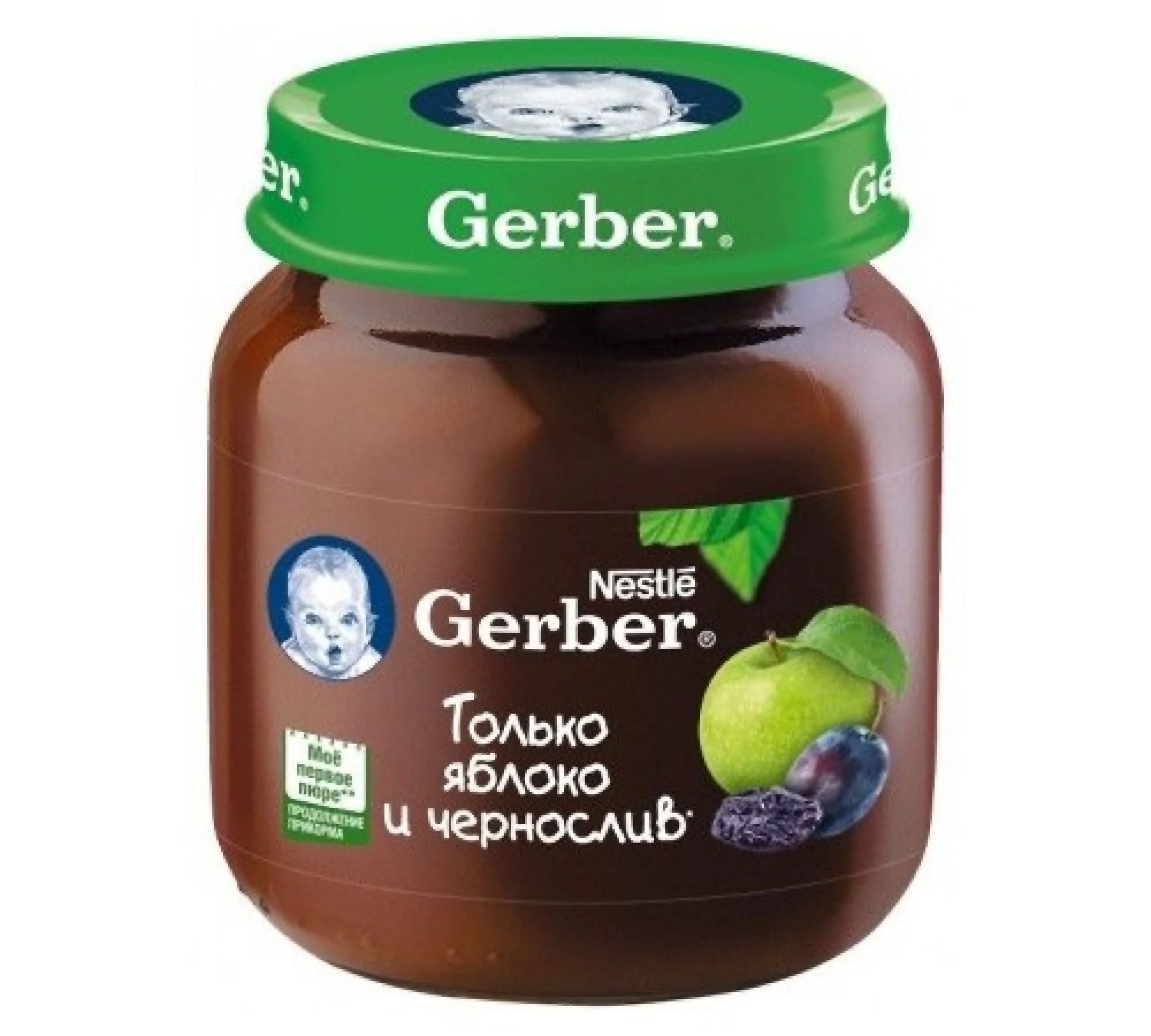 Gerber пюре фруктовое “Яблоко, чернослив” 130 г (с 5 месяцев)