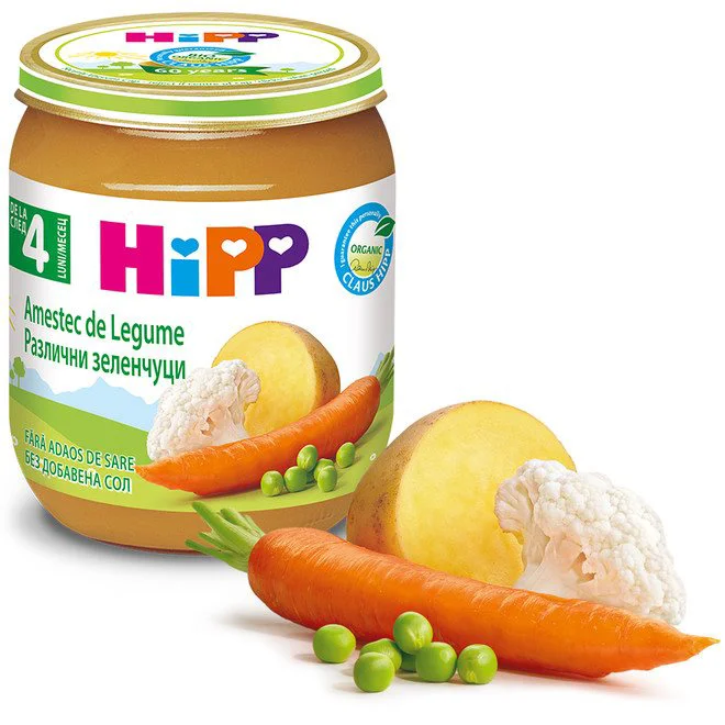 Hipp овощное пюре «Овощная смесь» 125 г (с 4 месяцев)