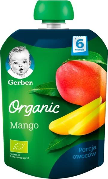 Gerber Пюре фруктовое Манго Organic, 80 г (с 4 месяцев)