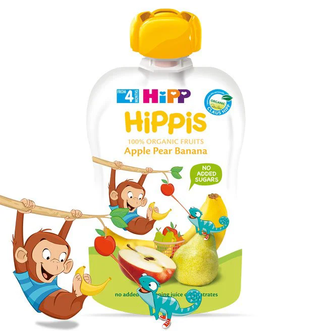 Hippis Фруктовое пюре «Сюрприз» — Груши, Бананы 100 г (с 4 месяцев)