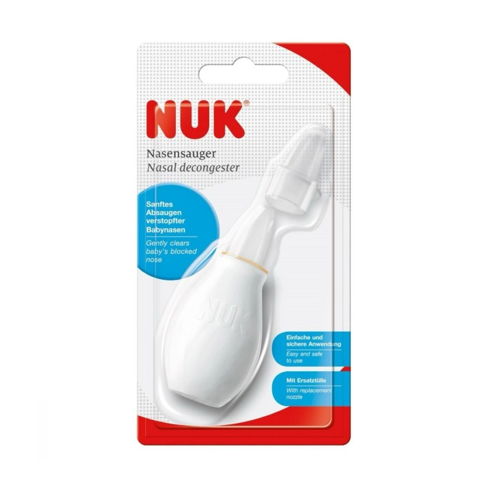 Назальный аспиратор NUK с насадкой и запасным фильтром (256.065)