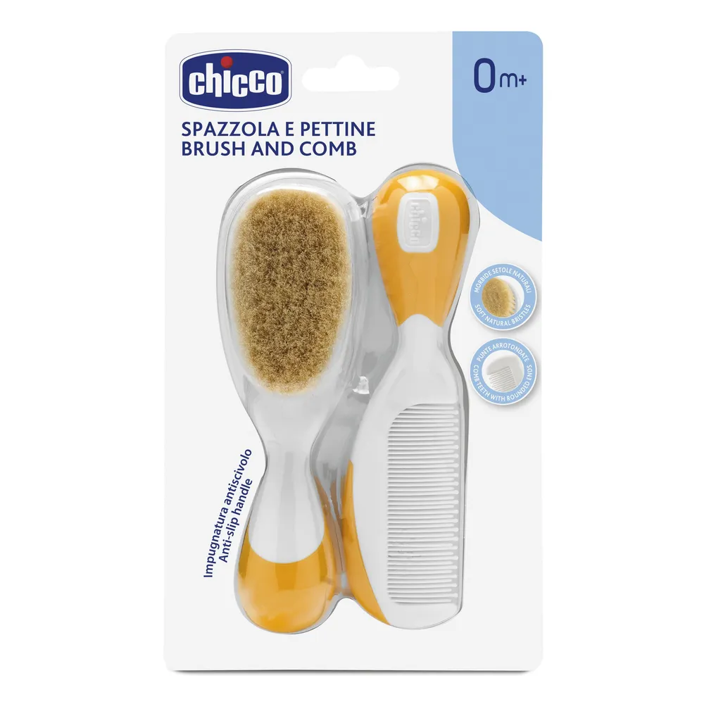 Набор CHICCO: щётка и гребешок (жёлтый)