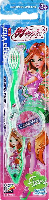 Зубная щётка Longa Vita для детей WINX с колпачком 3+
