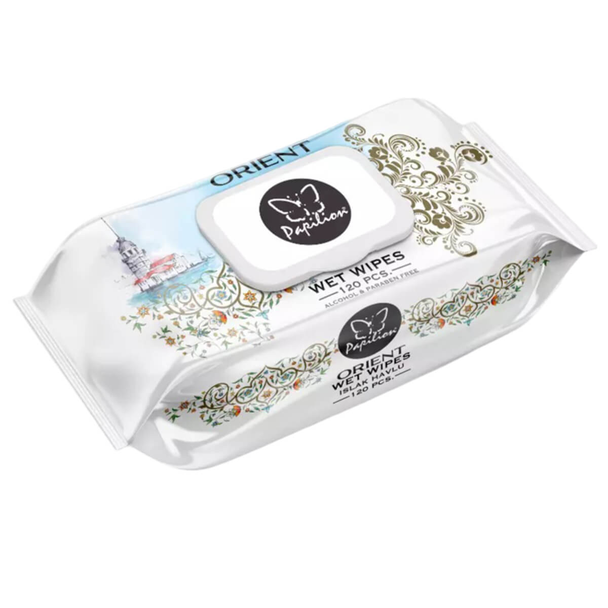 Влажные салфетки PAPILION N120 ORIENT (с пластиковой крышкой)