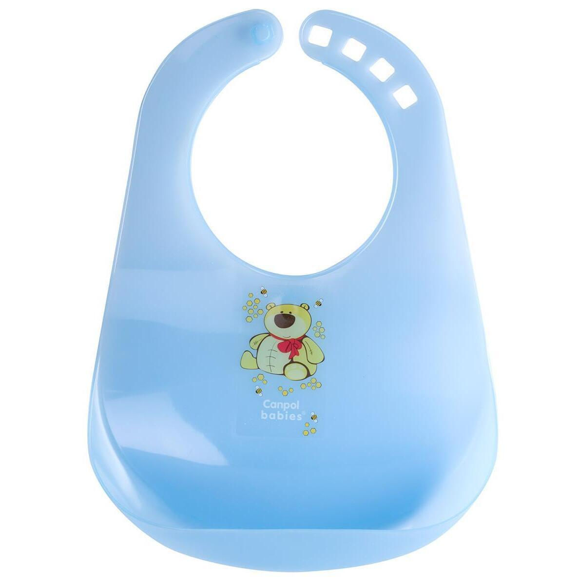 Слюнявчик Canpol пластиковый цветной с карманом (+12 месяцев) (2/404)