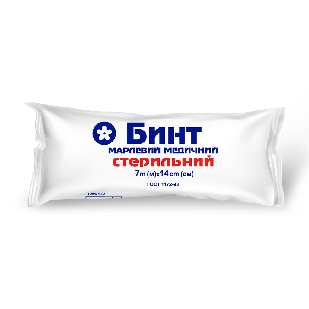 Медицинская стерильная марля 7 м × 14 см Sarvn