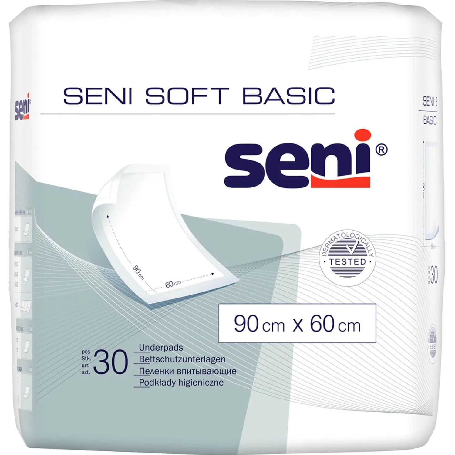 Пеленки впитывающие SENI Soft Basic 90×60 см, N10