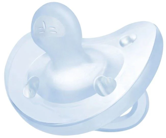 Соска CHICCO силиконовая Physio Soft, цельносиликоновая (12 мес.+), прозрачная