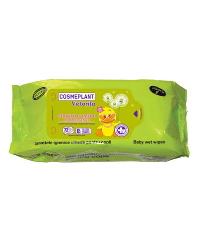 Детские влажные салфетки Viorica Victorița, 72 штуки