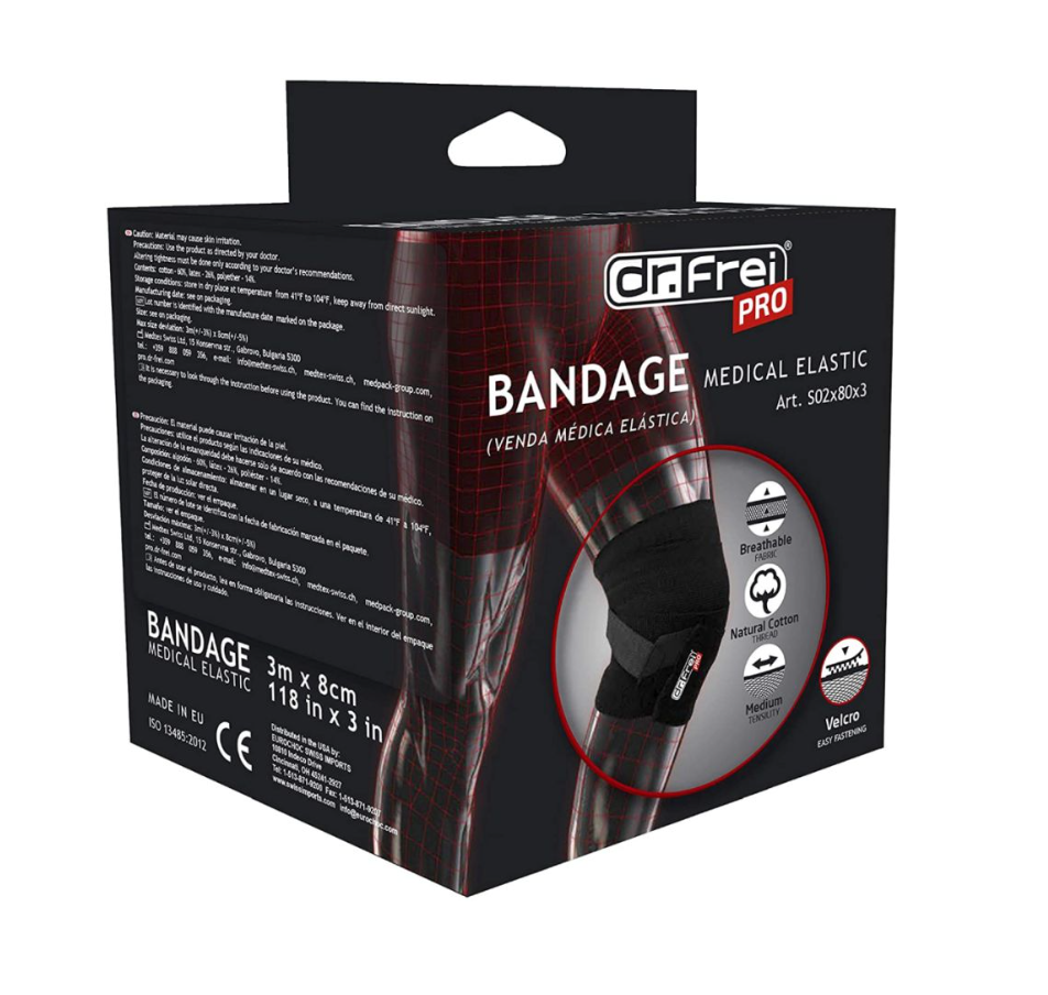 Эластичный бинт 3.0 м / 10 см (средняя эластичность) Dr.Frei