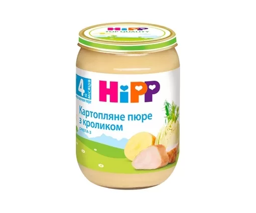 Hipp Пюре из картофеля с фенхелем и кроликом 190 г (6173)