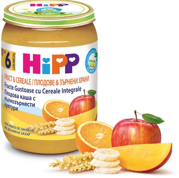 Hipp Пюре из фруктов и злаков «Перекус с фруктами и злаками» 190 г (4800)
