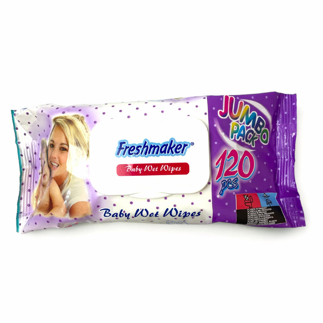 Влажные салфетки Freshmaker N120 Jumbo с крышкой