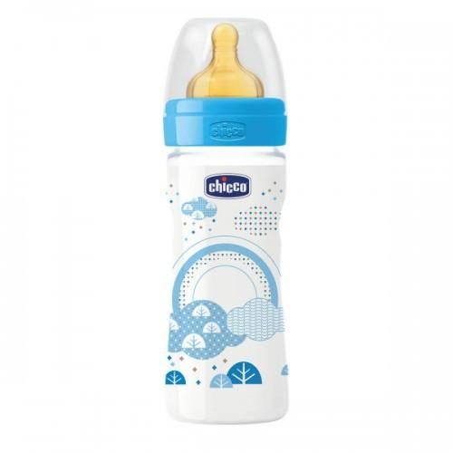 Бутылочка CHICCO 250 мл BOY (пластик + латексная соска)