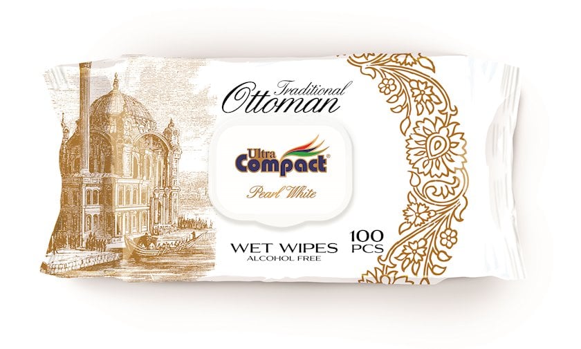 Влажные салфетки Ultra Compact N100 Traditional OTTOMAN (с крышкой)