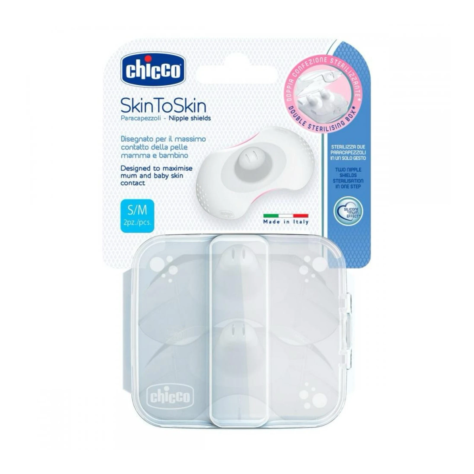 CHICCO Накладки на грудь S/M из силикона
