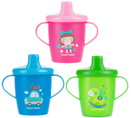 Поильник Canpol непроливайка с носиком, пластиковый, 200 мл (9м+) (31/300)