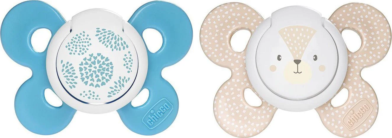 Пустышка CHICCO силиконовая Physio Comfort N1 (голубая) (0–6 месяцев)