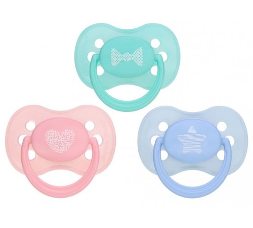 Пустышка Canpol силиконовая, ортодонтическая (0–6 месяцев) (22/419) пастельно-голубая