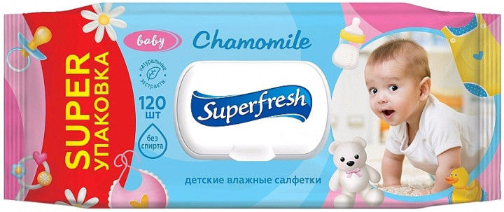 Влажные салфетки для детей FreshRuny N120 Baby Wet Wipes