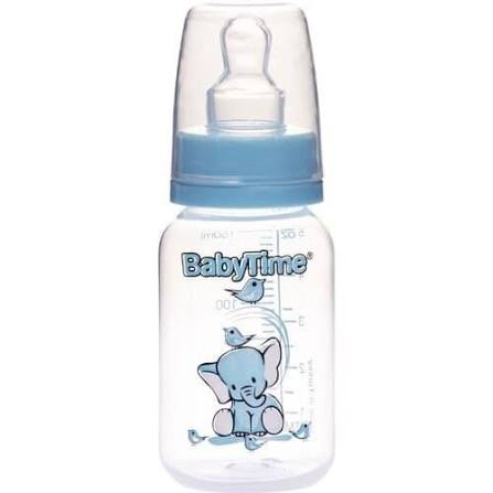 Бутылочка BabyTime пластиковая BT066 150 мл, силиконовая соска (без ручек)