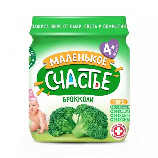 Пюре Маленькое счастье “Брокколи” 80 г (4 месяца+)