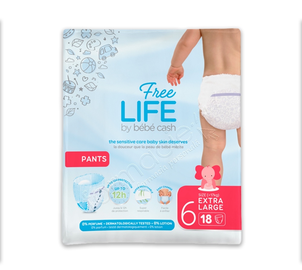 Трусики-подгузники FreeLIFE by Bebe Cash Pants 6 Extra Large N18 (17 кг+)