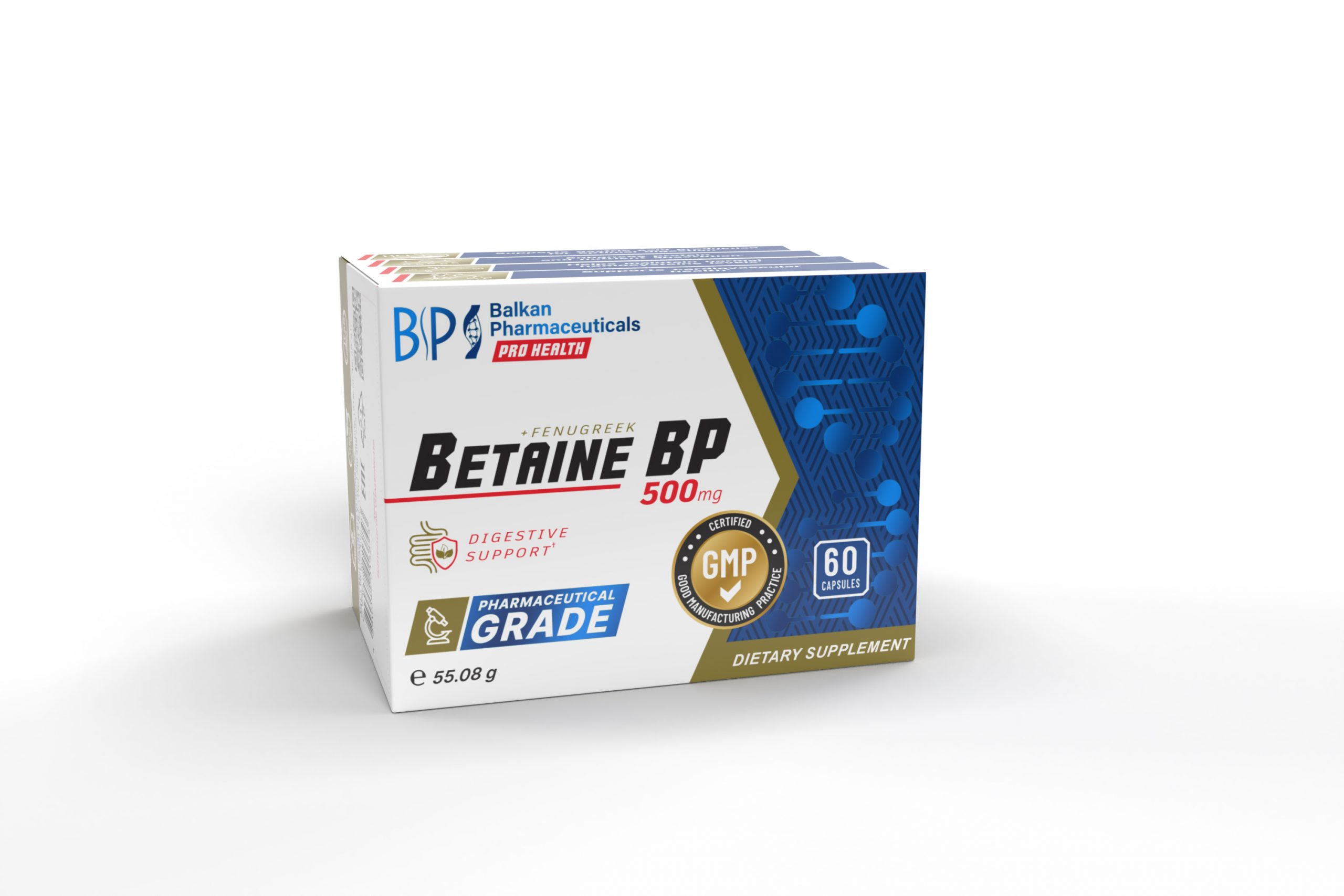 Бетаин BP капсулы 500 мг N60