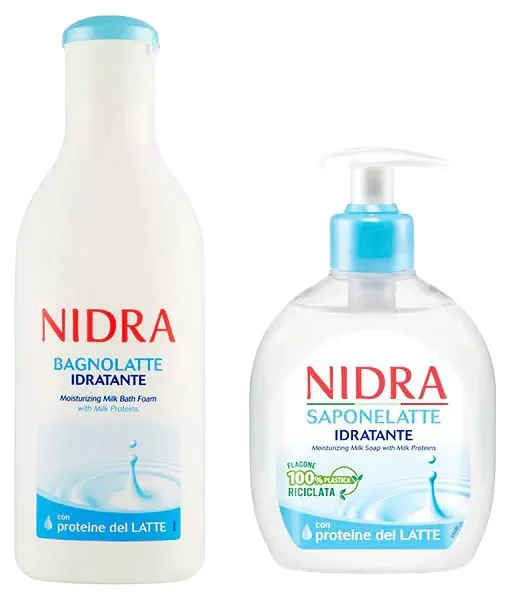 SET NIDRA LATTE: Gel de baie 750 ml + săpun lichid 300 ml
