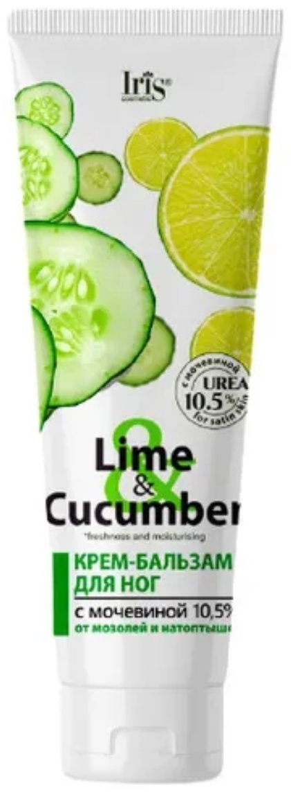 Крем для ног Iris “Lime & Cucumber” 100 мл — для мозолей и натоптышей