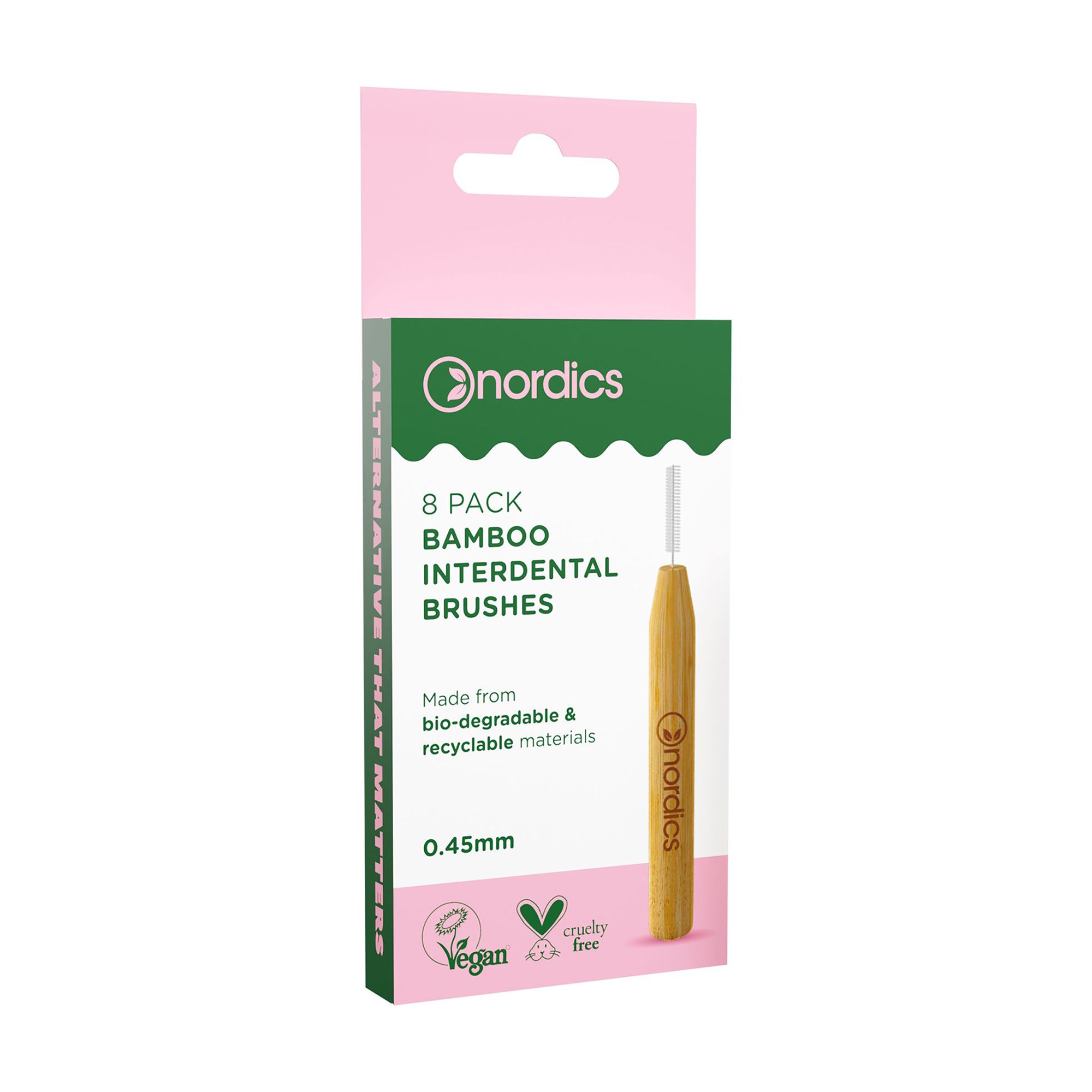 Зубные ёршики Nordics Bamboo Interdental, 0,45 мм, N8