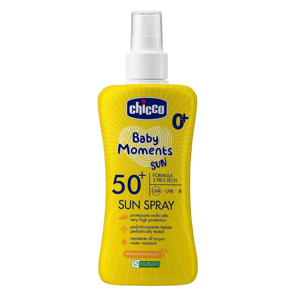 CHICCO солнцезащитный спрей SPF 50+ 150 мл (арт. 91590)