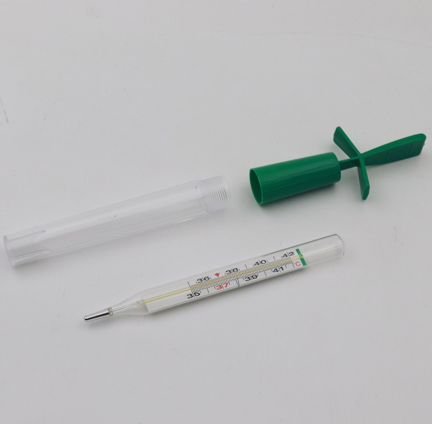 Медицинский термометр стандартный  ClinicS экологичный, стеклянный, БЕЗ ртути (метрологически протестирован)