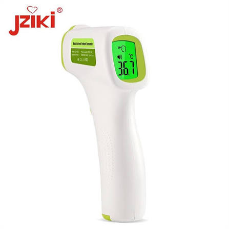 Медицинский бесконтактный термометр Jziki, China JZK-601 инфракрасный (беззвучный режим, зелёный)