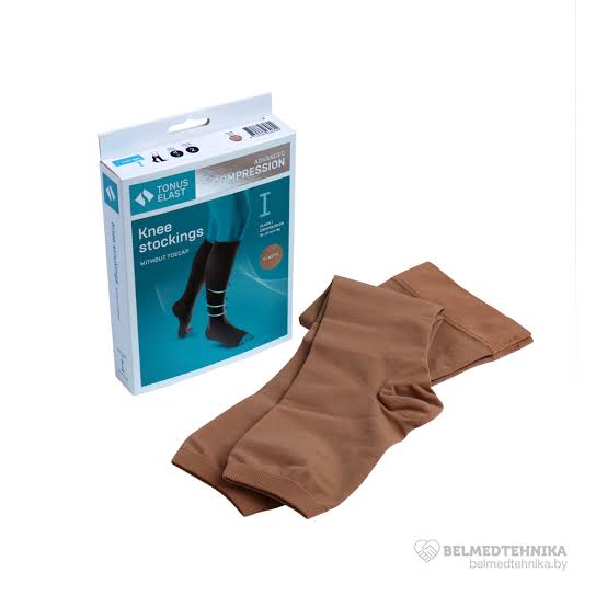 Ciorap elastic compresiv 0408 LUX-2, H2, mărimea 3, fără vârf, negru Tonus