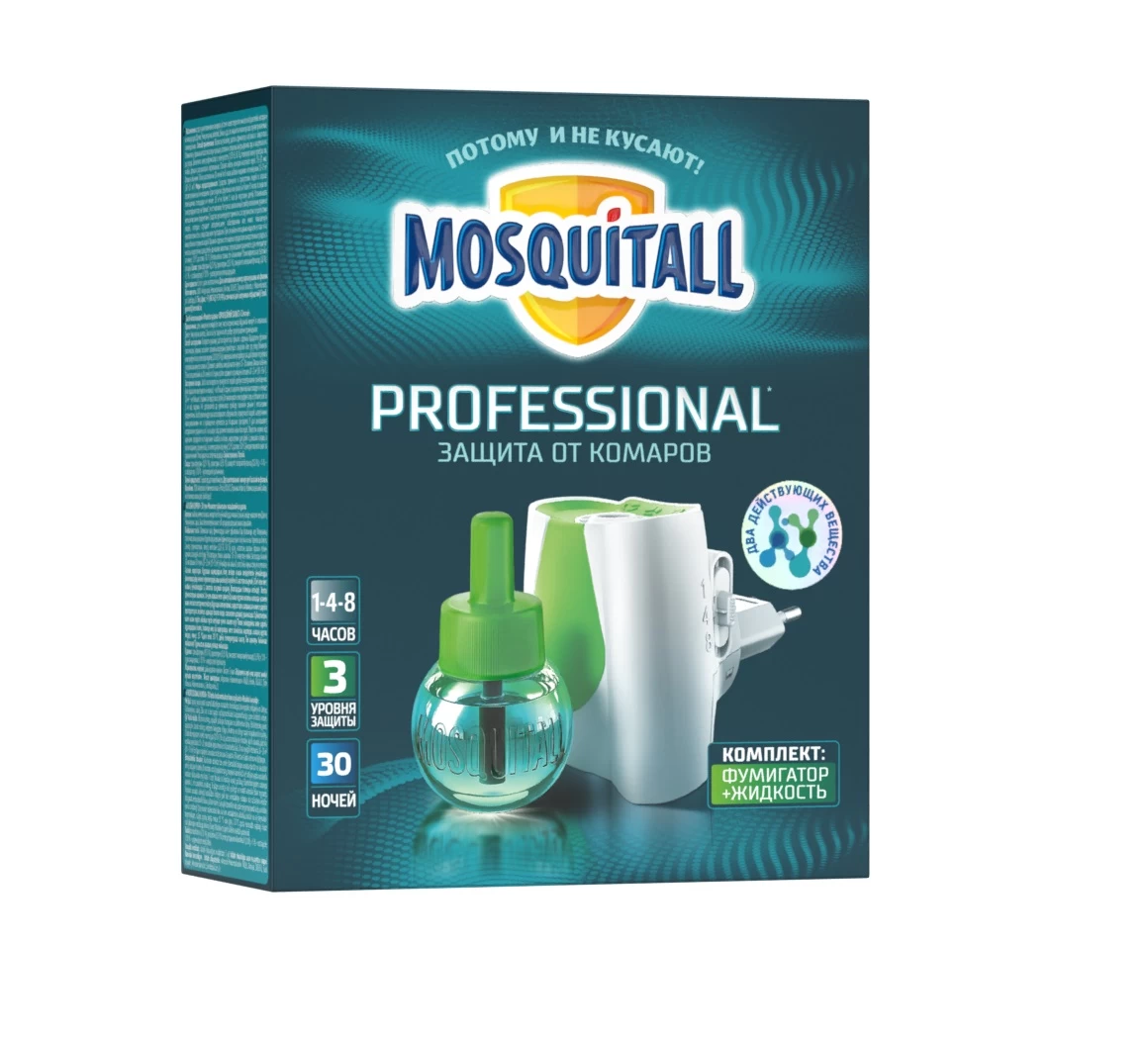 MOSQUITALL жидкость для фумигатора 30 мл «Профессиональная защита»