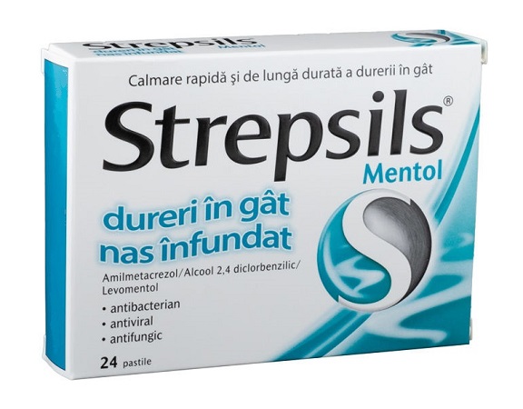 Strepsils Mentol comprimate N12x2