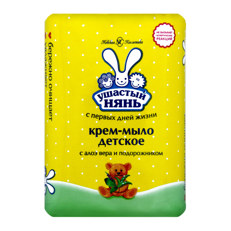 Крем-мыло для детей «Ушастый Нянь» «Алоэ вера и Подорожник» 90 г