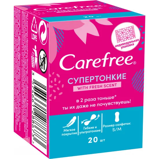 Absorbante Carefree Fresh Ultra subțire Individual Pack  N20