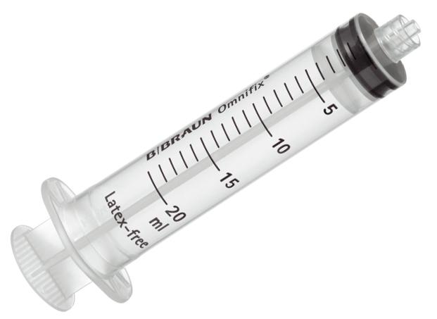 Шприцы 20 мл B.Braun, Omnifix 3-компонентные N100