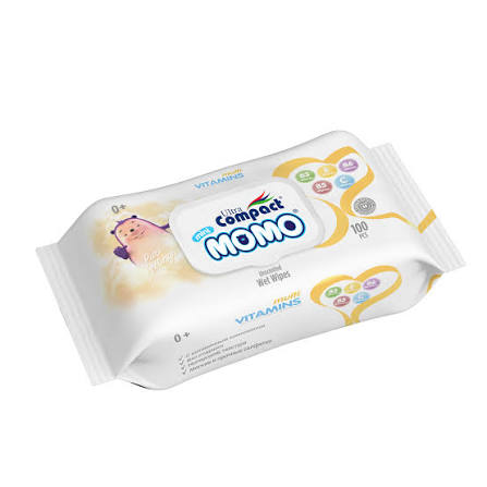 Влажные салфетки для детей mumu DANDY №120 с ромашкой (пластиковая крышка)