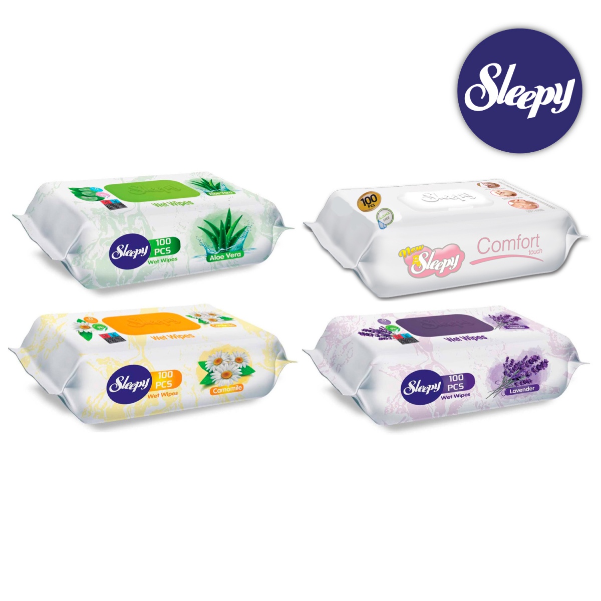 Салфетки влажные Sleepy N100