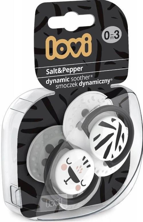 Пустышка  Canpol Lovi силиконовая (0–3 мес) (22/877) N2 Salt and Pepper