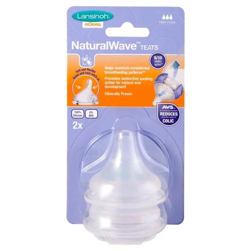 Соска антиколиковая Lansinoh, силиконовая, средний поток, 2 шт., для детей от 3 месяцев (код 75910)